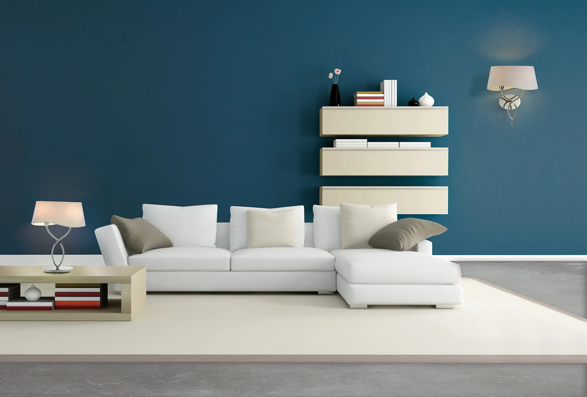 Ninette Antique Brass-Ivory White Table Lamps Mantra Shaded Table Lamps